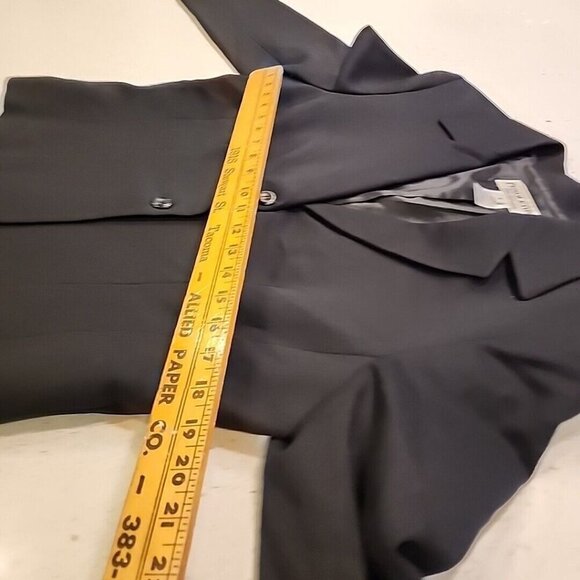 womens pendleton jacket 8 Black Wool Blazer 2 Button - Picture 5 of 5